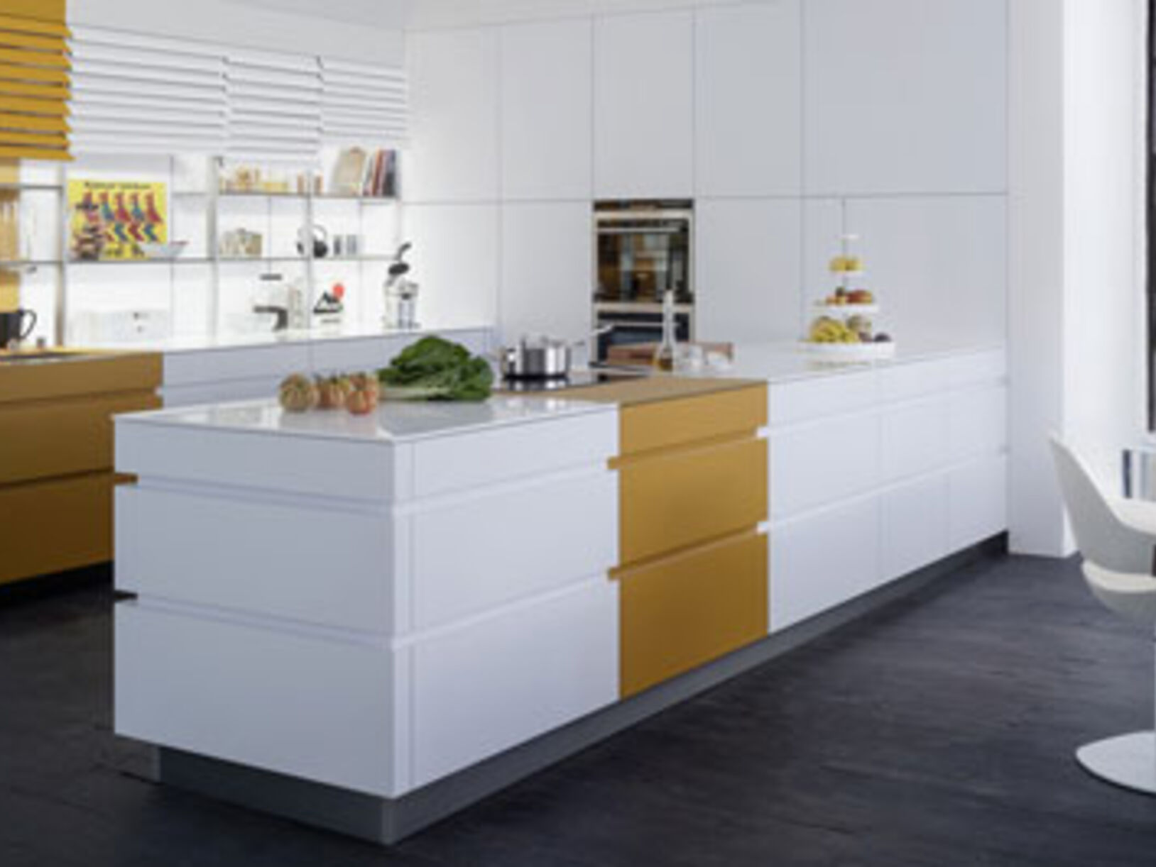 De vloer in een design keuken