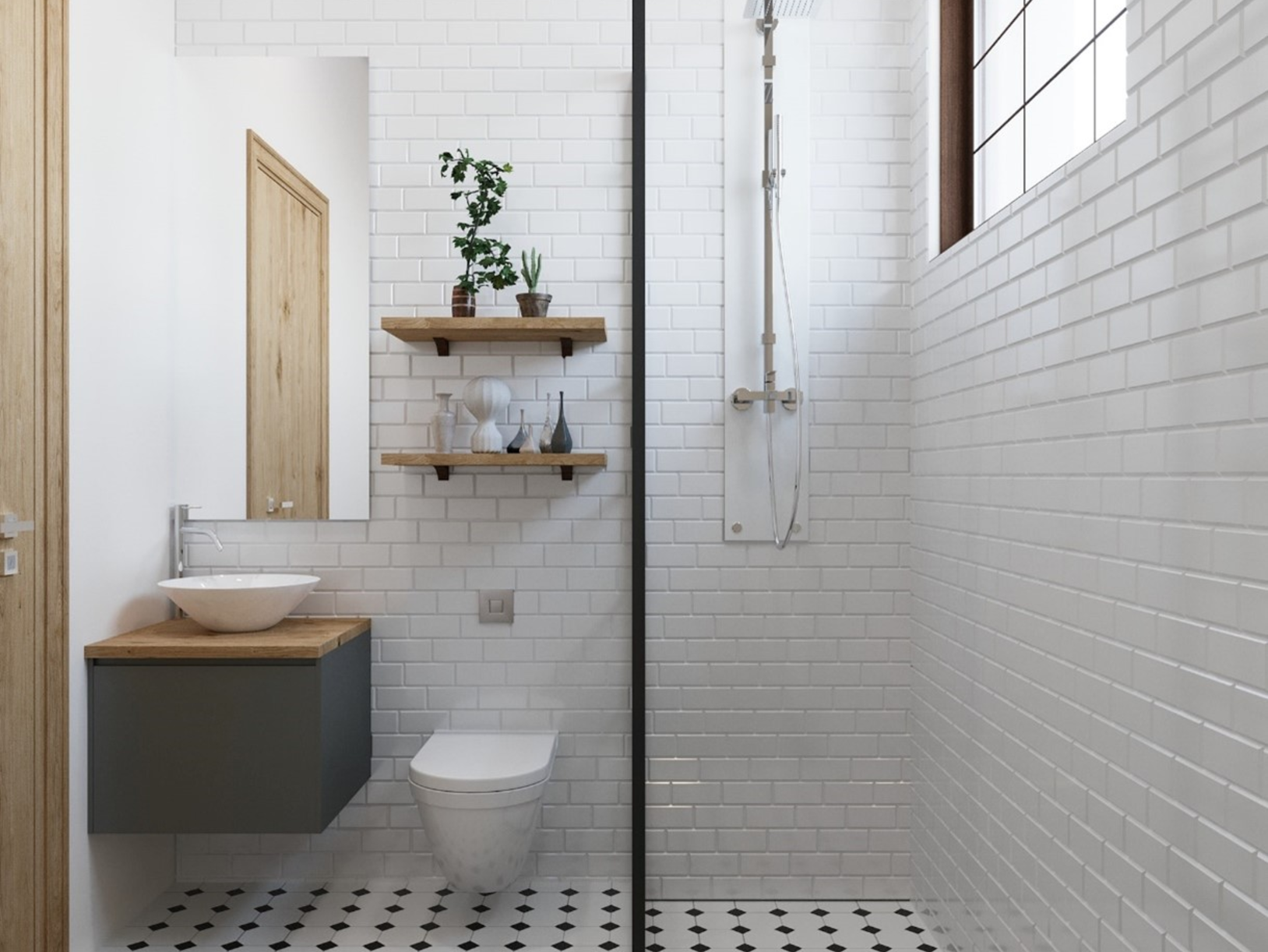 Ruimte besparen in een kleine badkamer